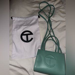 SMALL TELFAR SAGE GREEN SHOPPING TOTE AUTHENTIC